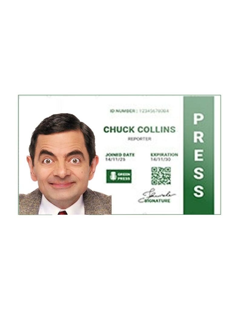 Media Wave press company pass badge template in PSD format