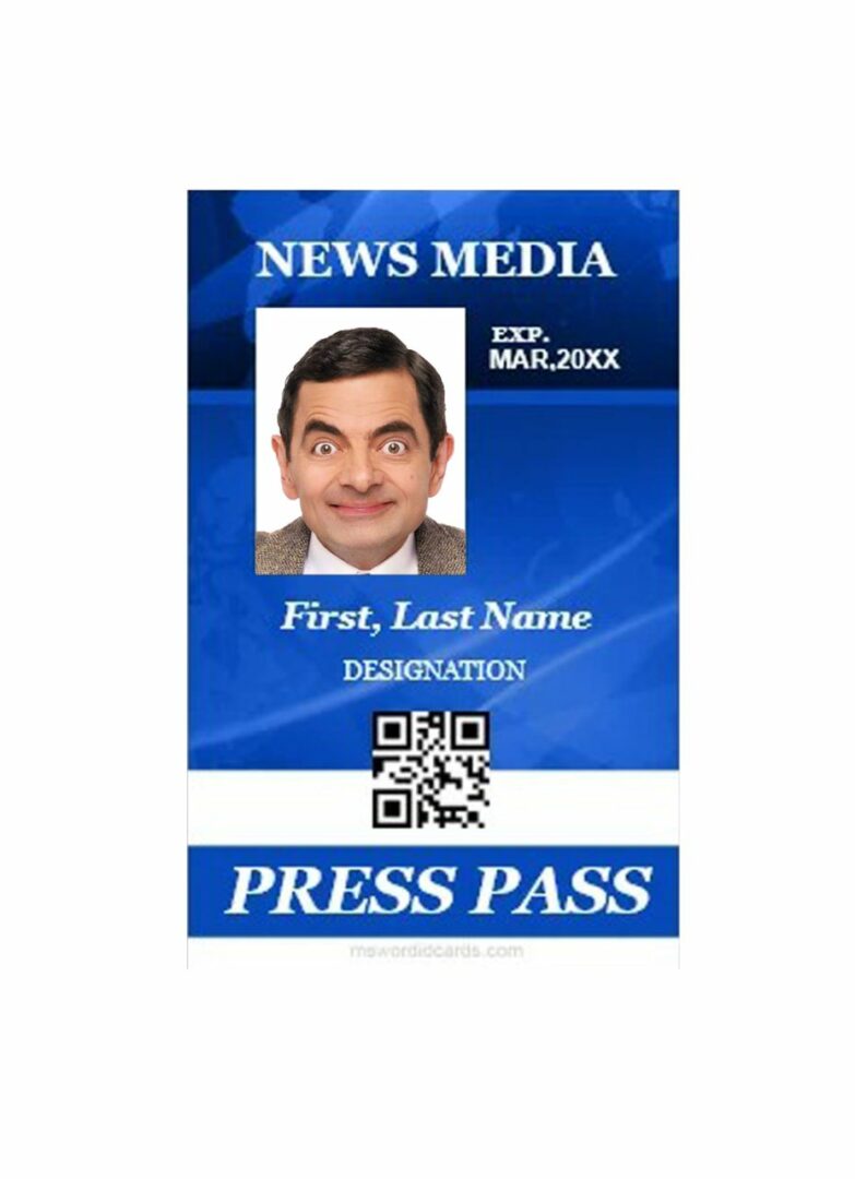 Media director pass id badge template in PSD format