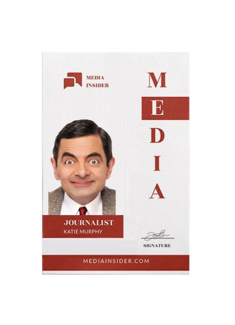 Media insider journalist pass card template in PSD format