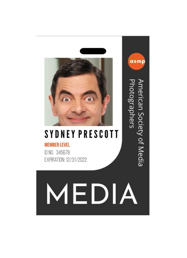 Media member level pass card template in PSD format