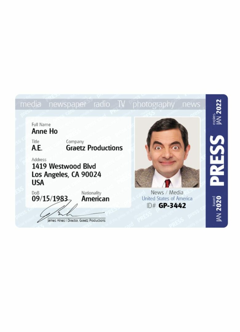 Media newspaper pass badge document template in PSD format