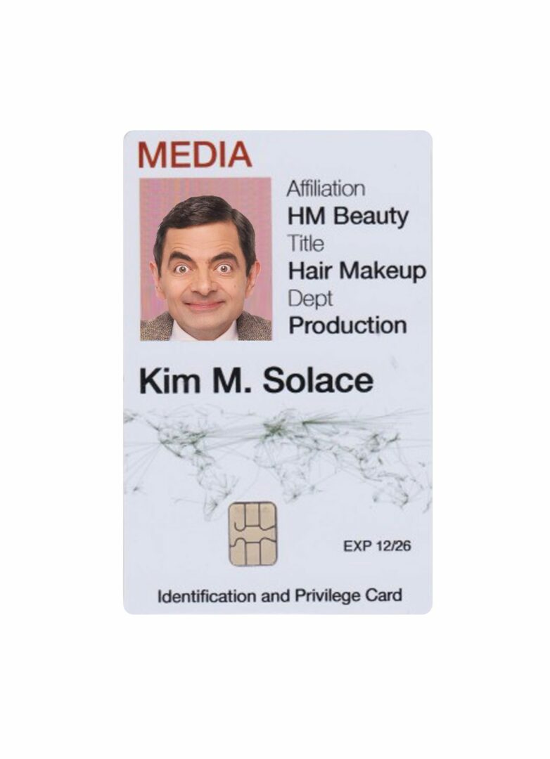 Media production pass id card template in PSD format