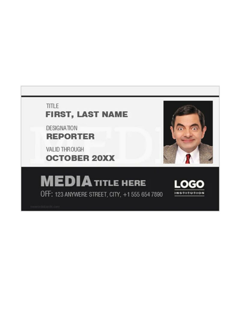 Mediapulse company pass access template in PSD format