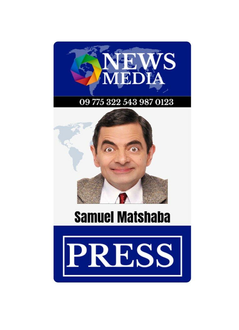 News media pass card badge template in PSD format