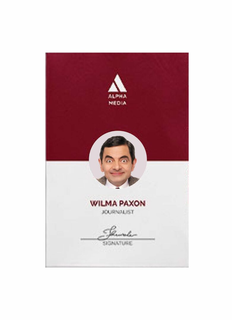 Press journalist badge id template in PSD format