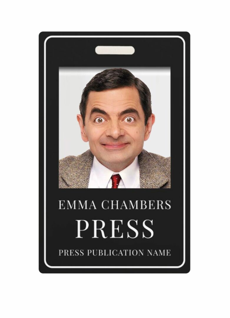 Press publication pass template in PSD format
