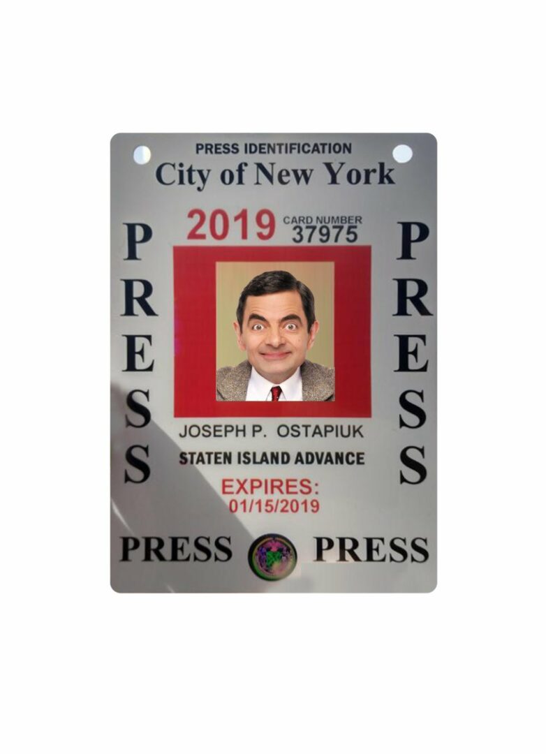 USA New York press pass access template in PSD format