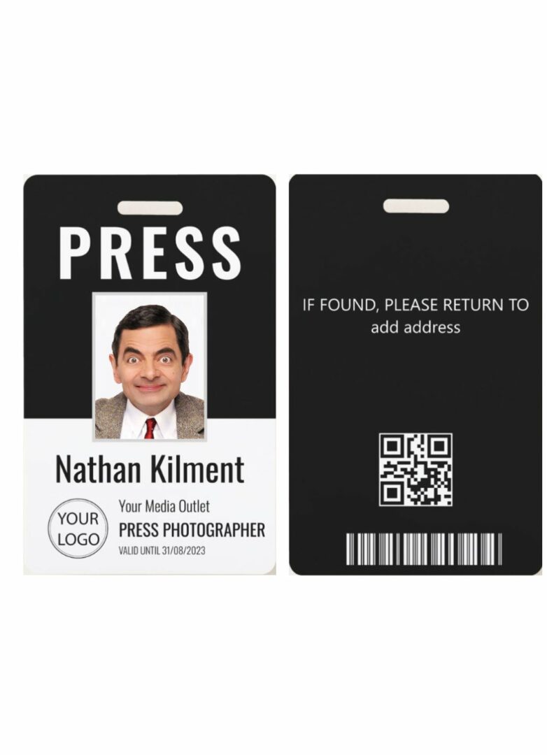 Your media outlet pass badge template in PSD format