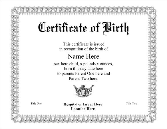 Recognition of the birth from hospital template in PSD format