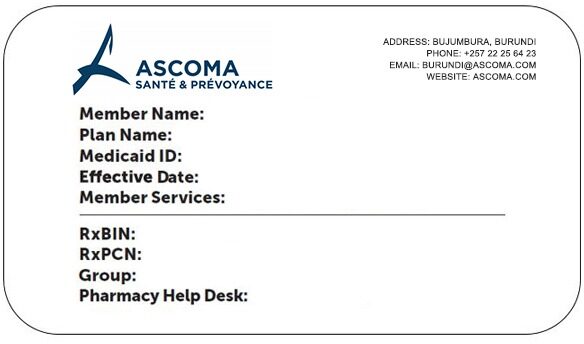 Burundi health insurance company template in PSD format