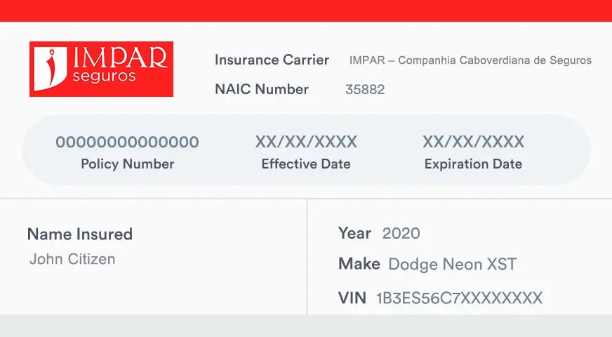 Cabo Verde health insurance card template in PSD format
