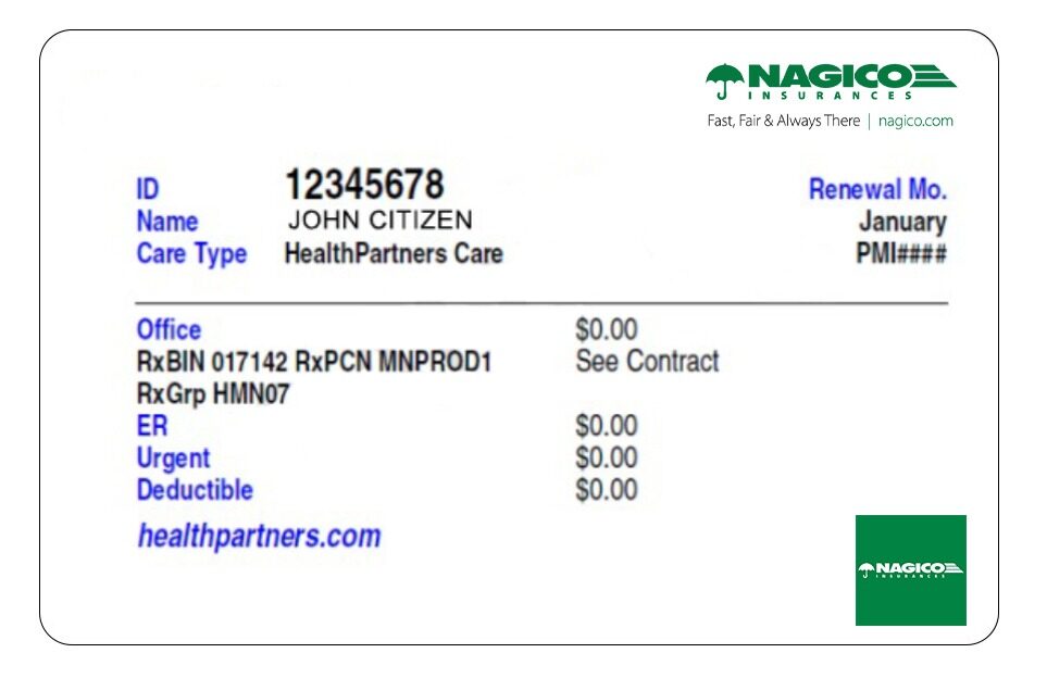 Dominica health insurance card template in PSD format
