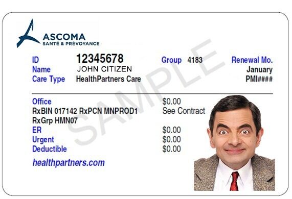 Equatorial Guinea health insurance card template in PSD format