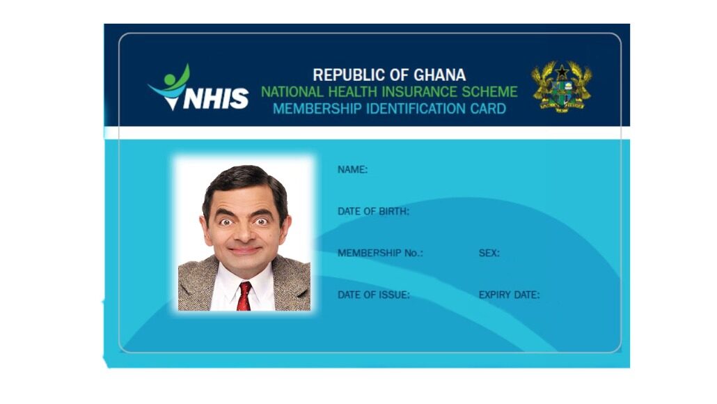 Ghana NHIS health insurance card template in PSD format