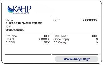 Kentucky health insurance card template in PSD format