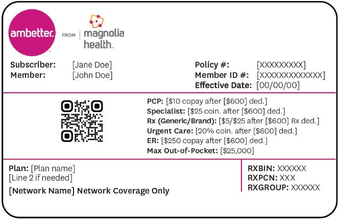 Mississippi health insurance card template in PSD format
