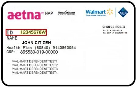 New York Aetna Inc. health insurance card template in PSD format