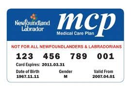 Newfoundland and Labrador medical plan card template in PSD format