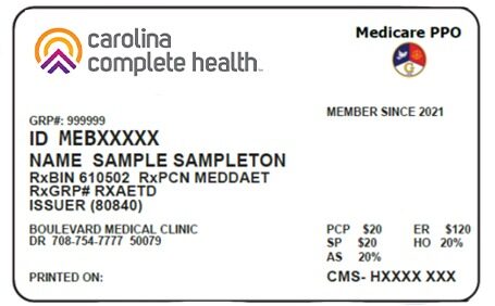 North Carolina health insurance card template in PSD format