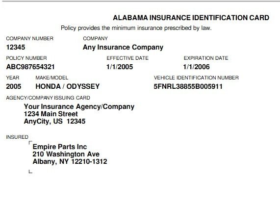 USA Alabama health insurance ID card template in PSD format