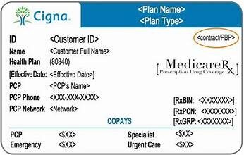 USA Cigna health insurance card template in PSD format