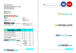 sample Real Estate Consulting Invoice template in word and pdf format download