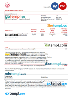 sample USA AIA invoice template in Word and PDF format, fully editable download