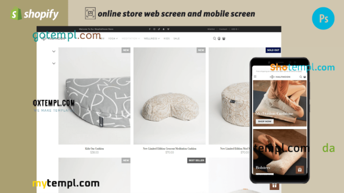 yoga & meditation handcrafts fully ready online store Shopify hosted and products uploaded 30