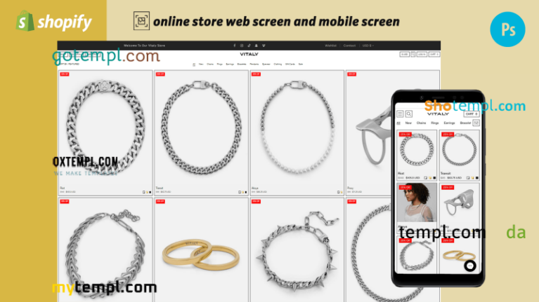 luxury accessories completely ready online store Shopify hosted and products uploaded 30