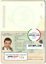 Algerian passport example in PSD format at the best price