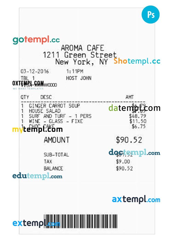 CAFE payment check PSD example